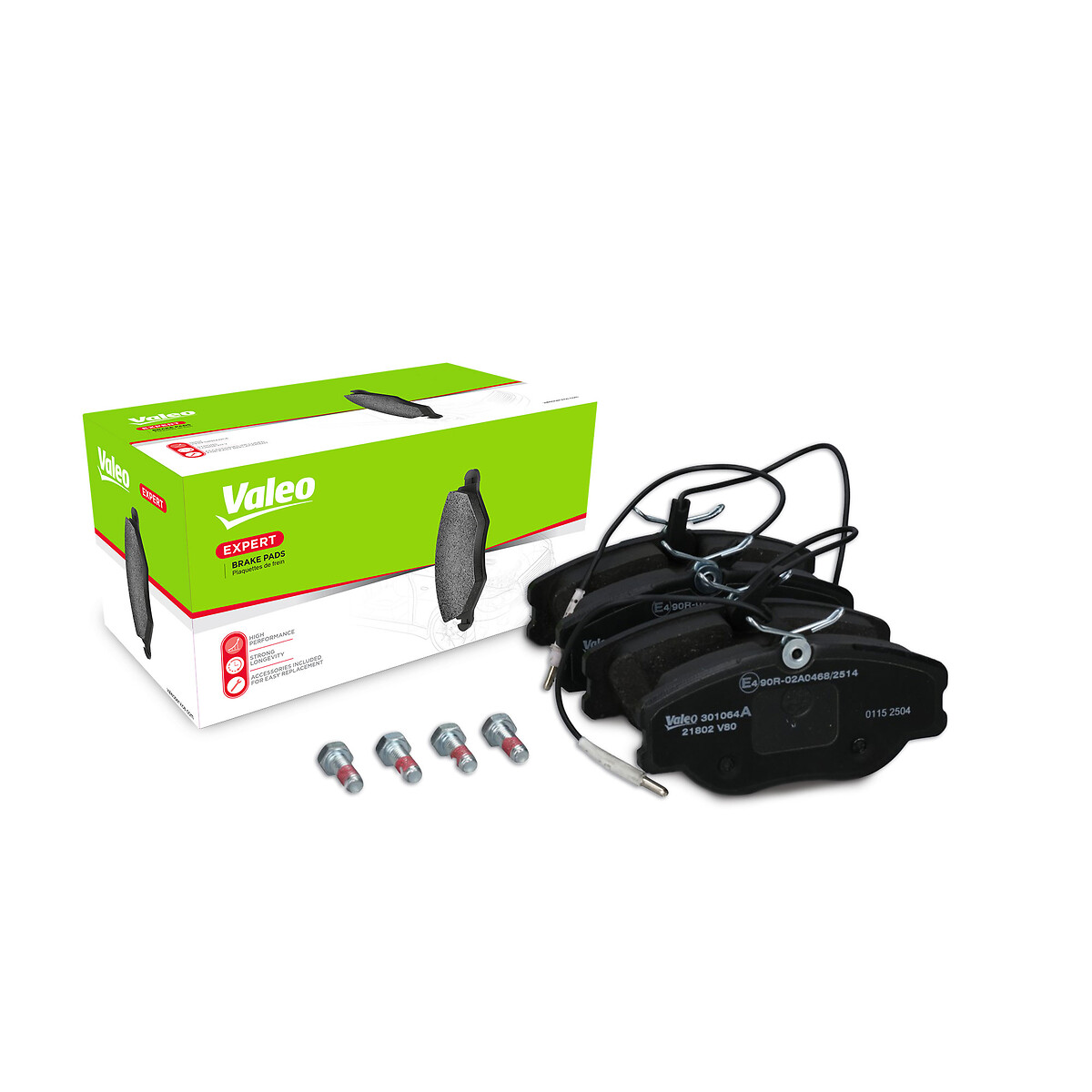 Jeu de 4 plaquettes de frein VALEO ref. 301064A
